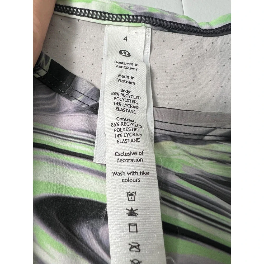 Lululemon Women's Size 4‎ Swift Ventilated Running Tank Gray Green